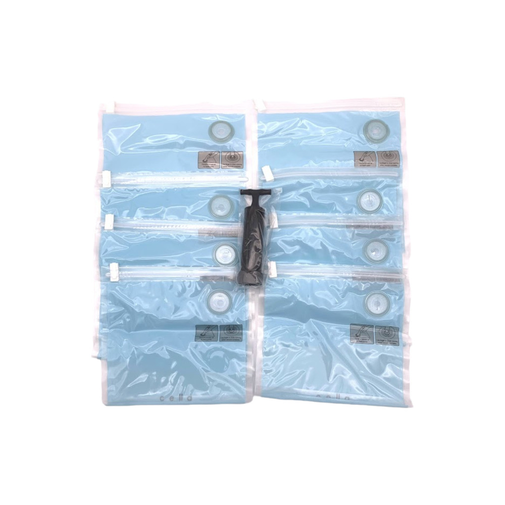 Cella 8-pc Reusable Vacuum Seal Antimicrobial Storage Bags